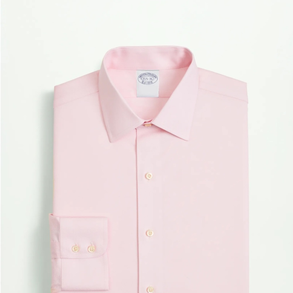 Brooks Brothers Stretch Supima® Cotton Non-Iron Twill Ainsley Collar Dress Shirt